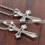 Titanium Sterling Steel Man Necklace Cross Charm Pendants Include 316L Stainless Steel Chains Paypal Accept thumbnail-4