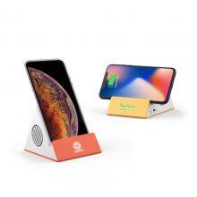3 In 1 Mobile Partner LED Logo Customization Phone Holder Bluetooth Speaker Wireless Charger thumbnail-1