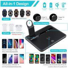 Strong Compatible Charger Station for IPhone 11 Iwatch and Airpod Portable Battery Charger 4 in 1 Wireless Charger Stand thumbnail-3
