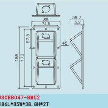 JSCBB047-ALA Accesorios Para Altavoces Anti-collision Design Aluminum Back Plate for PA Speakers NL4 thumbnail-4
