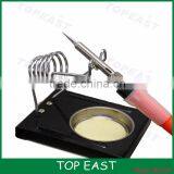 Solder Soldering Iron Metallic Metal Stand Holder & Heavy Duty Black Base (Silver Color Holder) thumbnail-3