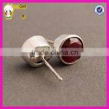 Simple Wholesale Cheap Stud Earring Classic Natural Ruby Stone Earrings thumbnail-2