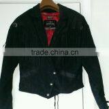 Leather Fringed Cropped Western Sexy Cowgirl Jacket/Men Motorbike Racing Leather Jacket/Motorcycle Biker Jacket/WB-MBJ-500 thumbnail-1