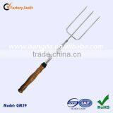 Telescopic Bbq Fork, Skewer, Wooden Handle thumbnail-1