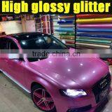 High Glossy Pink Glitter Vinyl 1.52*20m thumbnail-3