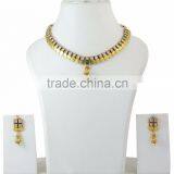 Indian Traditional South Indian Style Gold Polish Necklace For Women thumbnail-1