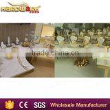 Dubai Banquet Stainless Steel Half Moon Mdf Top Wedding Dining Table Quality Choice thumbnail-2