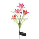 Solar Power Lily Flower LED Light Garden Yard Lawn View Lamp Free Shipping thumbnail-3