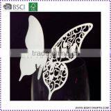 Butterfly Design Wedding Wine Glass Cup Card for Party Decoration