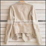 Leather Woman Fashion Jacket With Zipper Pockets pu Jacket Simple Design for Lady Quality Choice thumbnail-5