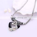 Hot Sale Tiny Austrian Crystal Parti-colour Curve Big Hollow Triangle Pendant Collar Statement Necklaces for Women Girls Jewelry thumbnail-3