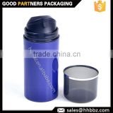 Blue round plastic airless pump facial toner bottle pp 50ml 100ml