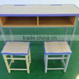 Double School Desk Adjustable School Desk and Chair Modern School Furniture HXZY057 thumbnail-6
