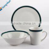 Pakistani Dinner Set 12pcs Colour Band Porcelain Dinnerware thumbnail-3