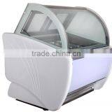 Curved Glass Ice Cream Gelato Display Freezer/ Commercial Refrigerator Showcase thumbnail-6