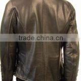 Ladeis Mens Motorcycle Biker Black Genuine Cowhide Leather Jacket thumbnail-2