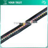 Width 1.8 Centimeter Black Leather Colorful Braid Trimming thumbnail-1