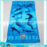 Pure Cotton High Qualtity Dolohin Beach Towel Reactive Printed With Customer Brand thumbnail-1