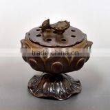 Beautiful and Original Metal Ornament Lotus Incense Burner With Accurate Made in Japan thumbnail-4
