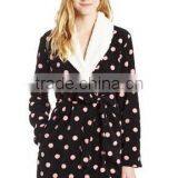 Women Wholesale Coral Fleece Microfiber Leopard Bathrobe thumbnail-3