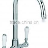 traditional design dual handle lever kitchen mixer taps