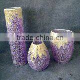 crackle glass mosaic vase set, OEM accept