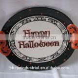 happy halloween ceramic oval platter