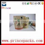 Custom Printed Stand up Kraft Paper Bags Flat Bottom Pouch thumbnail-3