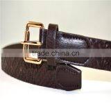 Fashion PU Fake Leather With Grid Lines Pattern and Pin Buckle Belt thumbnail-5