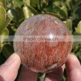 WHOLESALE Red Hair Quartz Crystal Rock Ball thumbnail-1