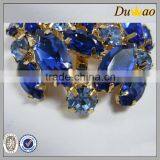 Blue Metal Rhinestone Shoe Buckle thumbnail-2