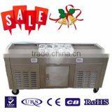 Two Pans Stirring Ice Cream Machine Ice Cream Machine in Roll Ice Cream Roll Machine