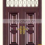 Embossed Steel Security Main Door Skin Design Double Door