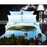 China Suppier 3D Oil Painting Landscape Bedding Sets , 4PCS Reactive Printed 3D Bedding Sets