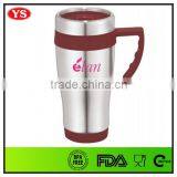 Bpa Free 16 oz Double Wall Stainless Steel Mug With Handle thumbnail-3