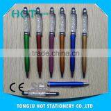 2016 Fashion Logo Printed 2 in 1Full Color Twist Stylus Crystal Pen thumbnail-1