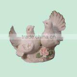 Cooing Love Doves Vintage Lovely Ceramic Statue Old White thumbnail-1