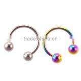 Anodized Titanium Horse Shoe Rings Neon Colors CBR