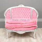 Pink Round Chaise Lounge Sofa Chair