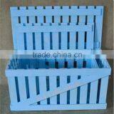 Customized Wooden Fruit Crate Boxes,blue Painting Crate,painted Light Blue Crate Box thumbnail-3
