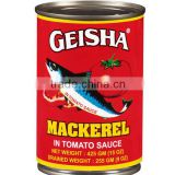 canned geisha mackerel fish in tomato sauce