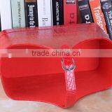 High Grade Crocodile Pattern Leather Magazine Clothing Wine Basket Holder for Storage, Leather Gift Basket thumbnail-5