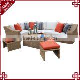 Latest Design Used Sectional Sofas Outdoor Rattan Weave Garden Sofa Set