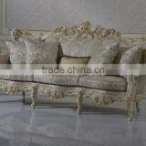 European Royal Style Bright Color Living Room Sectional Sofa Set, Floral Design Hand Painted Sofa Set thumbnail-5