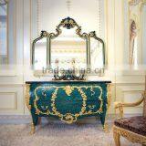 Luxury French Baroque Design New Classic Fabric Living Room Furniture Sofa Set/ Elegant Floral Wooden Hand Carved Sectional Sofa thumbnail-6