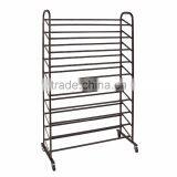 10Tier 50 Pair Rolling Shoe Rack, Sturdy Metal Shoes Racks With Non Slip Bars thumbnail-2