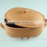Ceramic Rectangular Terracotta Clay Pots Turren With Lid, Soup Pot Serv Dish 5.5 L Capacity thumbnail-4