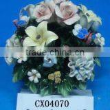 Ceramic Flower Basket thumbnail-1