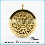 Guangzhou 30MM Round Locket Silver Essential Oils Perfume Diffuser Stainless Steel Aromatherapy Necklace thumbnail-5