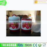 3 Layer Round Shape Plastic Stainless Steel Colour Lunch Box thumbnail-1